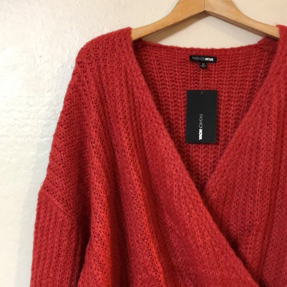 NEW Fashion Nova waiting For You Surplice Sweater - Picture 6 of 9